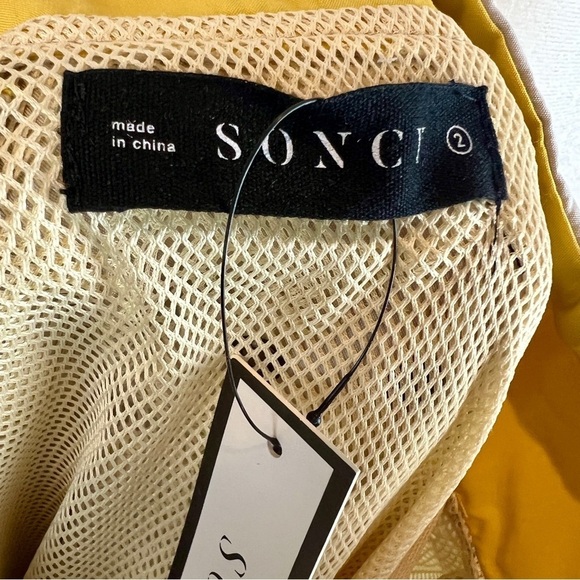 NEW Soncy Color Blocked Windbreaker Tan Brown Yellow size 18 / 20 Soncy size 2 - Picture 4 of 8